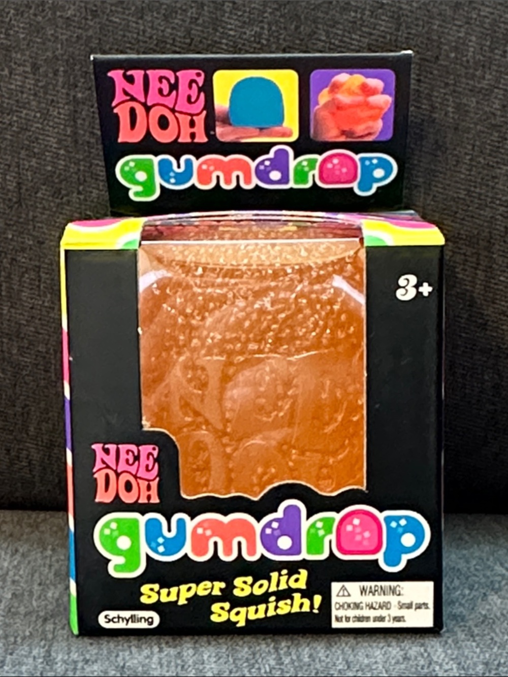 NeeDoh Gumdrop Super Solid Squish! — Orange
